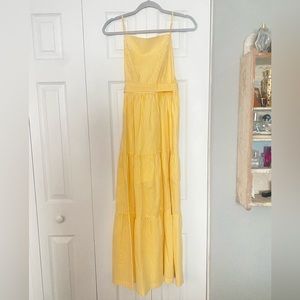 English Factory Yellow Striped Ankle-Length Dress 🌻🍯